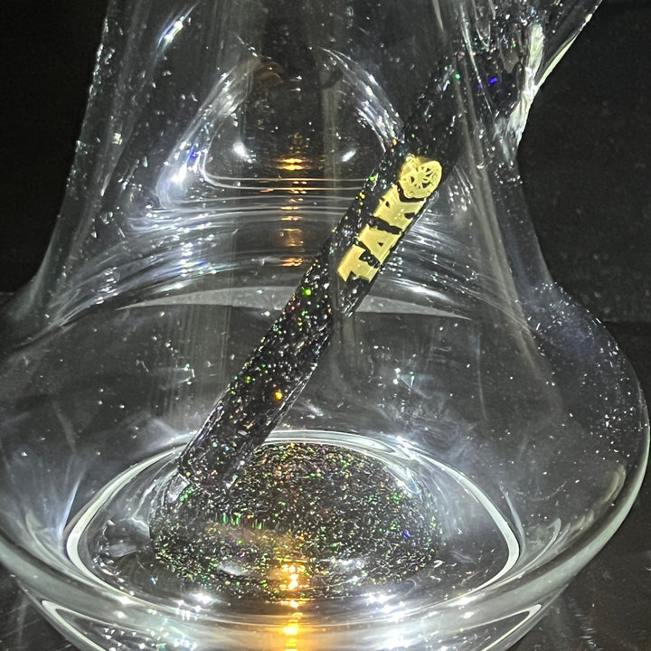 Black and Gold Opal Bong Glass Pipe Tako Glass   