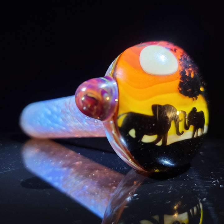 Safari Disc Flip Spoon Glass Pipe Chillery Bogart   