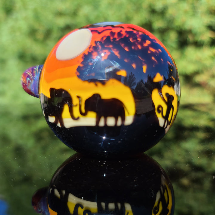 Safari Disc Flip Spoon Glass Pipe Chillery Bogart   