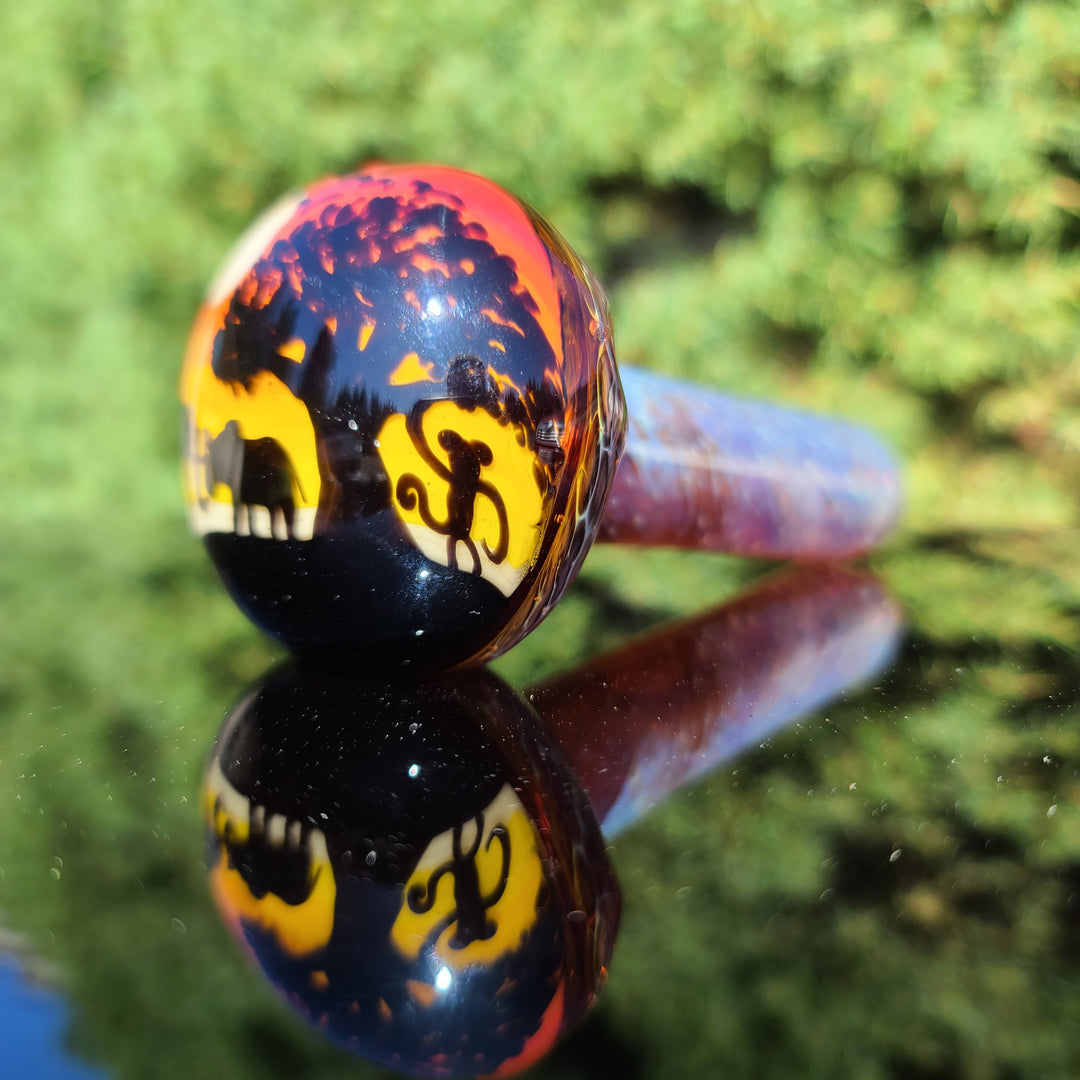 Safari Disc Flip Spoon Glass Pipe Chillery Bogart   