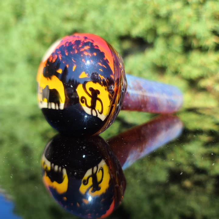 Safari Disc Flip Spoon Glass Pipe Chillery Bogart   
