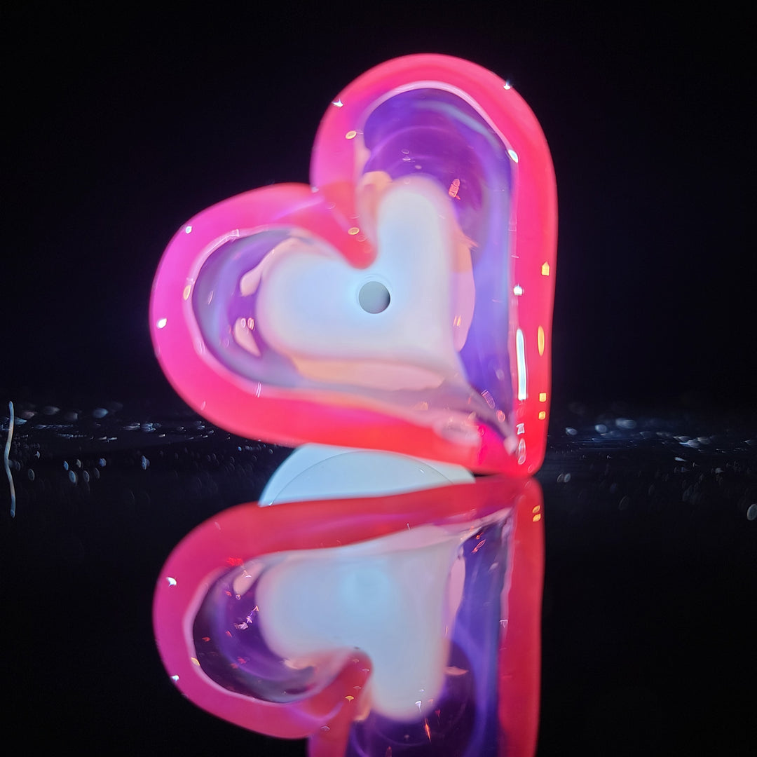 Heart Chillum Glass Pipe Chillery Bogart   