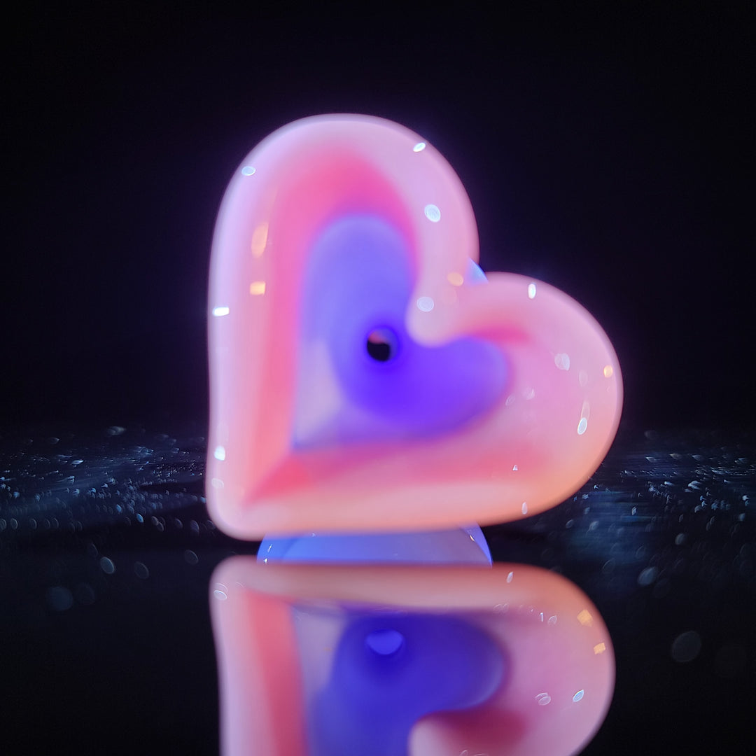 Heart Chillum Glass Pipe Chillery Bogart   