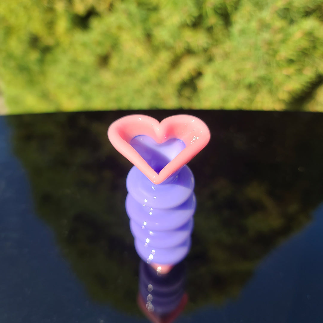 Heart Chillum Glass Pipe Chillery Bogart   