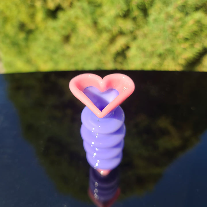 Heart Chillum Glass Pipe Chillery Bogart   