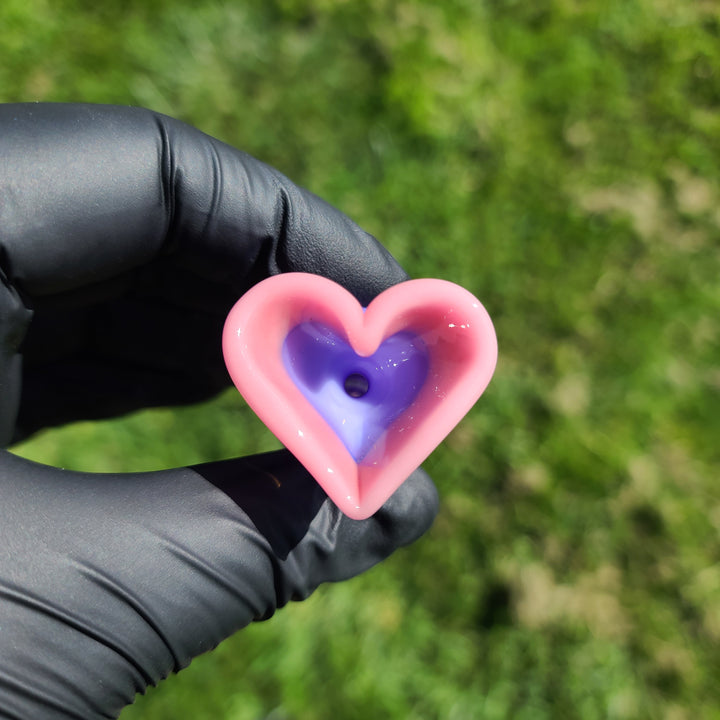 Heart Chillum Glass Pipe Chillery Bogart   