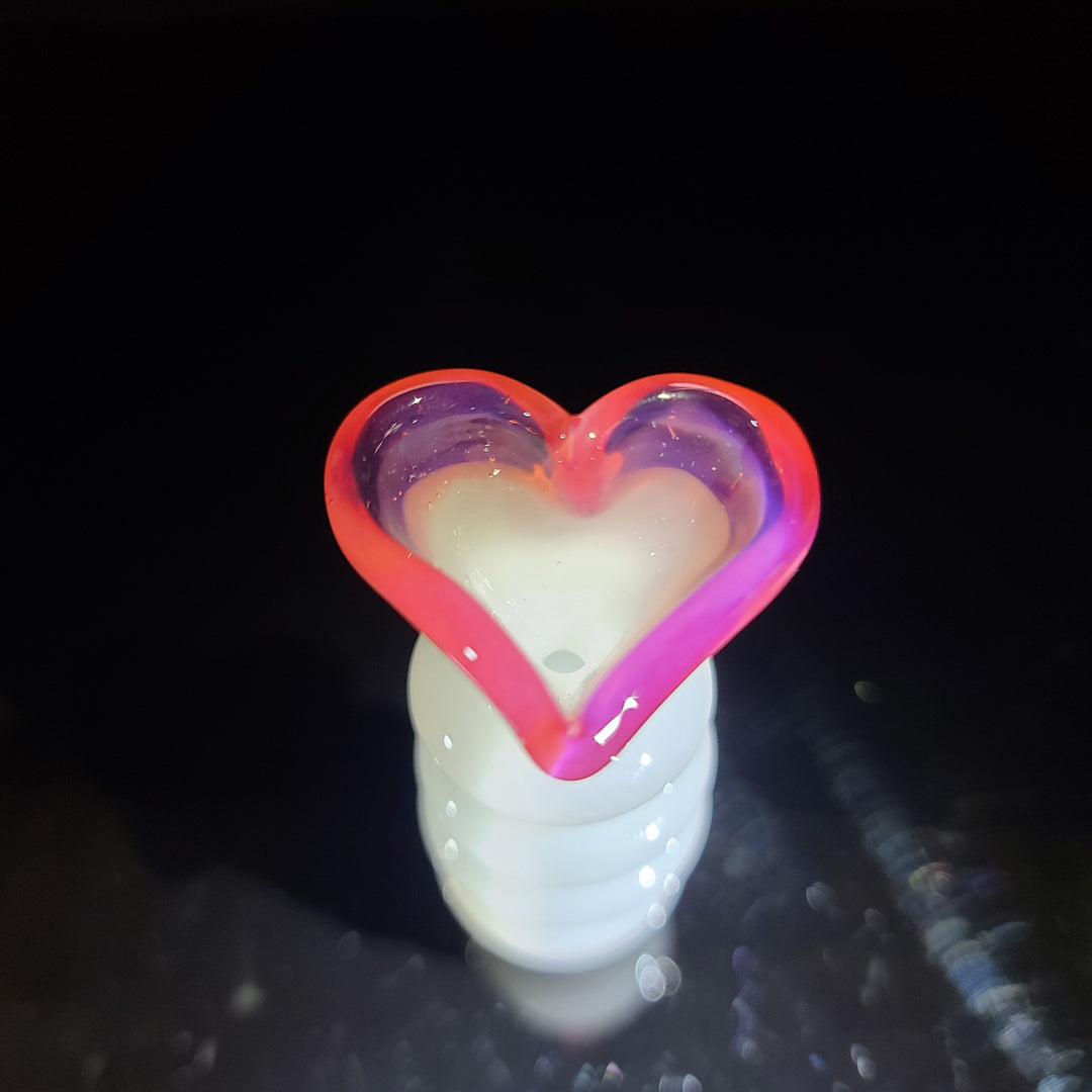 Heart Chillum Glass Pipe Chillery Bogart   