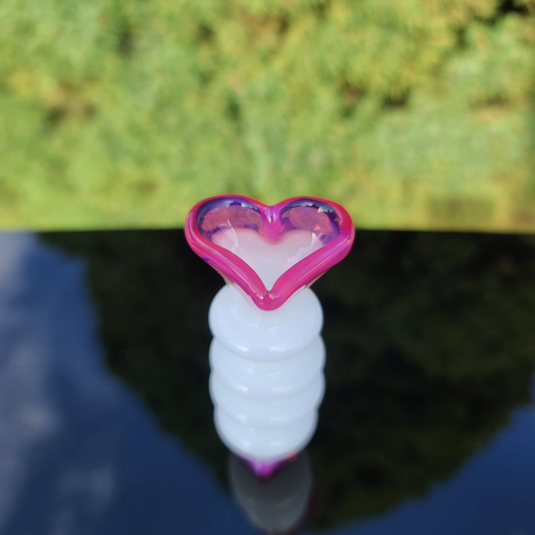 Heart Chillum Glass Pipe Chillery Bogart   