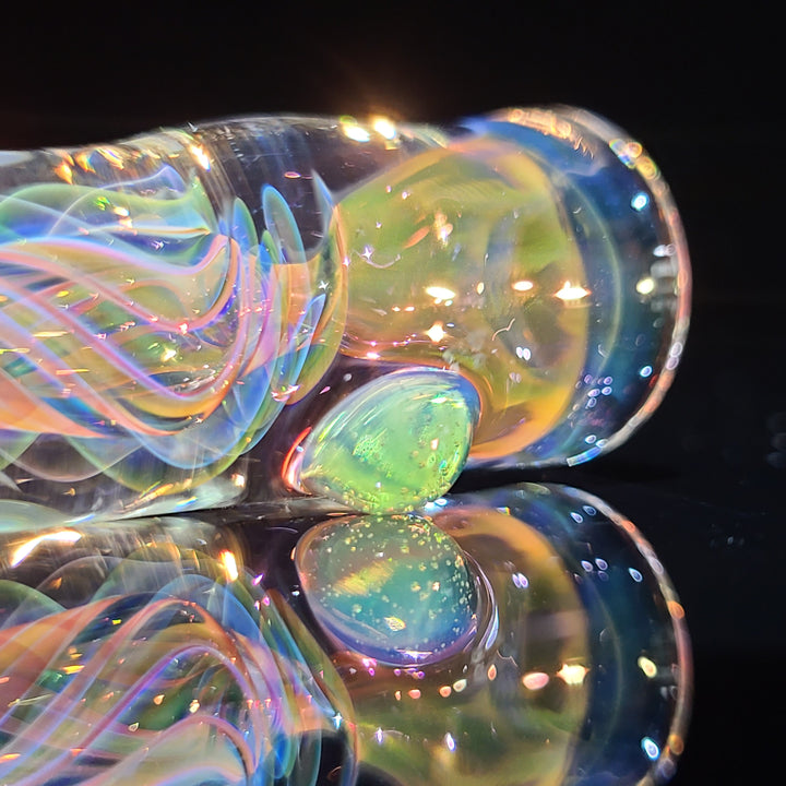 Thick Fume Chillum Glass Pipe Chuck Glass Slyme Marble  