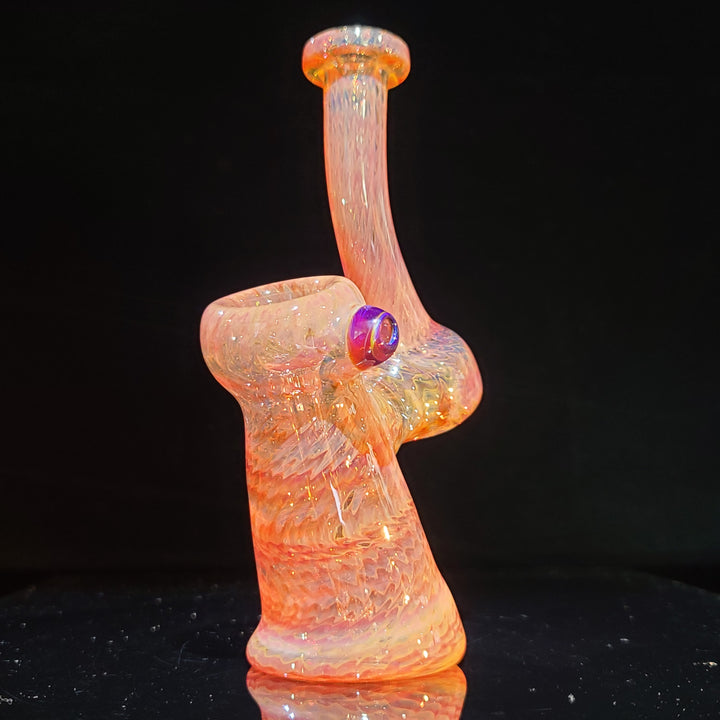 Sunset Bubbler with Purple Carb Glass Pipe Cose Glass   
