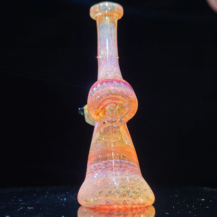 Sunset Bubbler with Black Carb Glass Pipe Cose Glass   