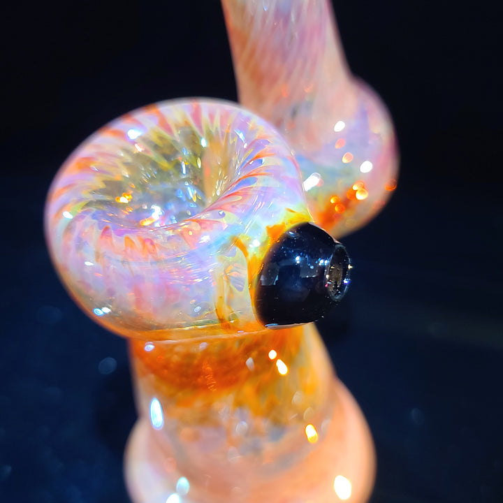 Sunset Bubbler with Black Carb Glass Pipe Cose Glass   