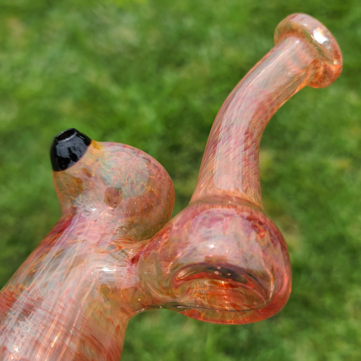 Sunset Bubbler with Black Carb Glass Pipe Cose Glass   