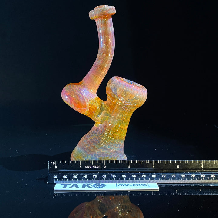 Sunset Bubbler with Black Carb Glass Pipe Cose Glass   