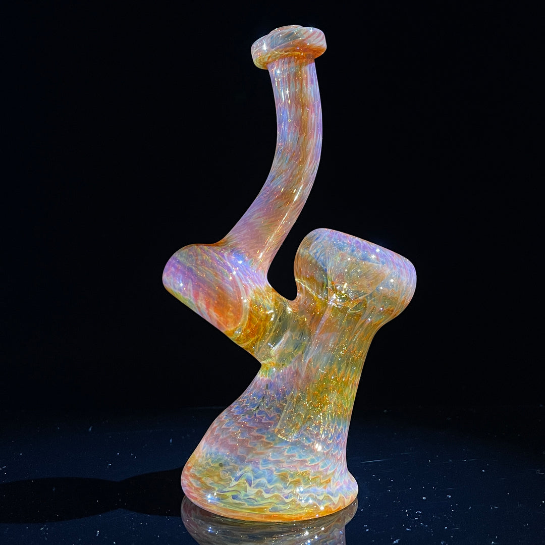 Sunset Bubbler with Black Carb Glass Pipe Cose Glass   