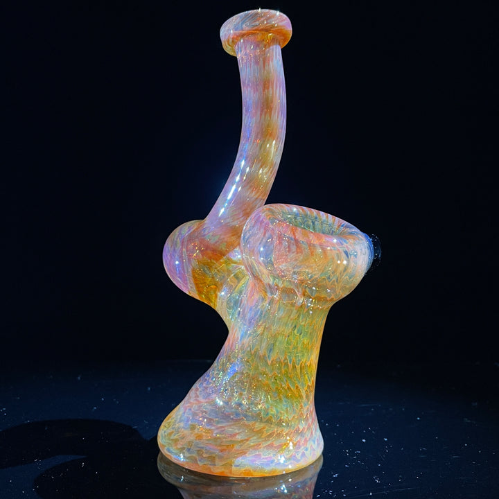 Sunset Bubbler with Black Carb Glass Pipe Cose Glass   