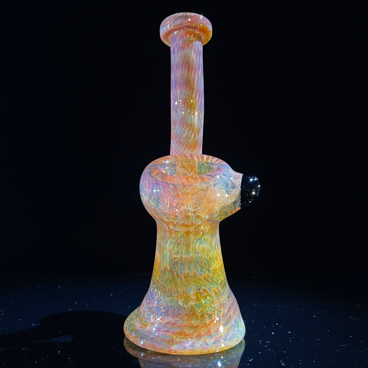 Sunset Bubbler with Black Carb Glass Pipe Cose Glass   