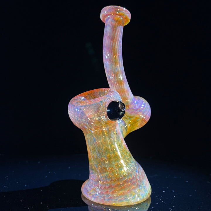 Sunset Bubbler with Black Carb Glass Pipe Cose Glass   