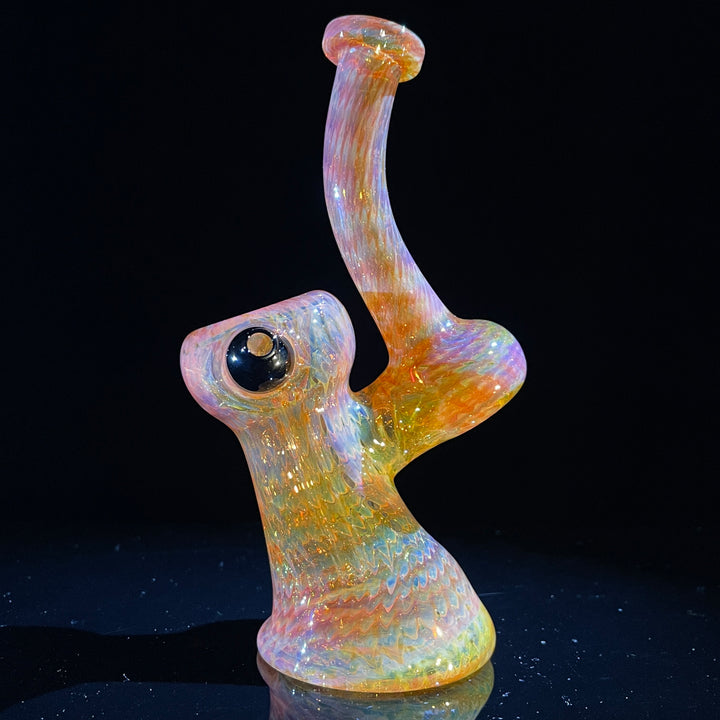 Sunset Bubbler with Black Carb Glass Pipe Cose Glass   