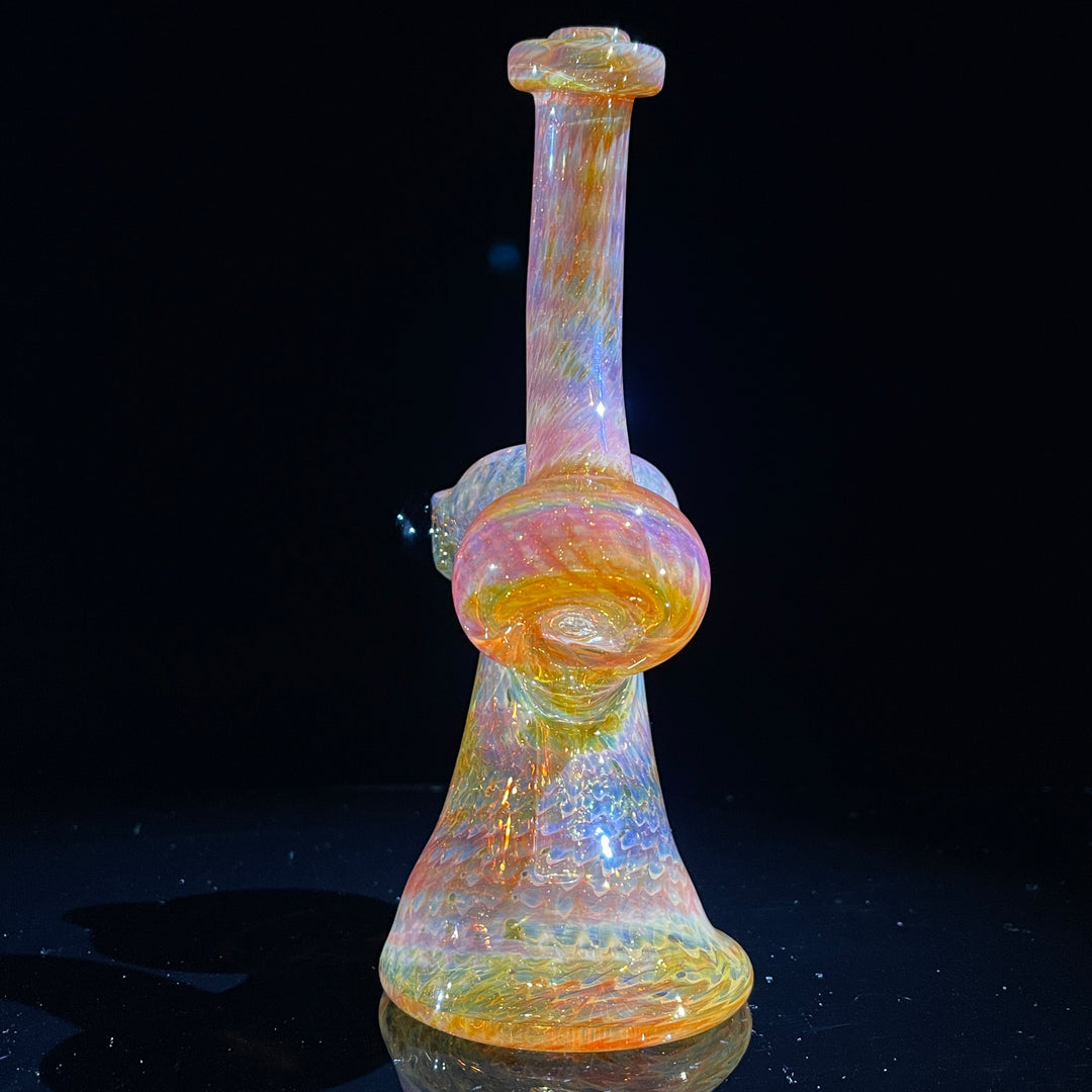 Sunset Bubbler with Black Carb Glass Pipe Cose Glass   