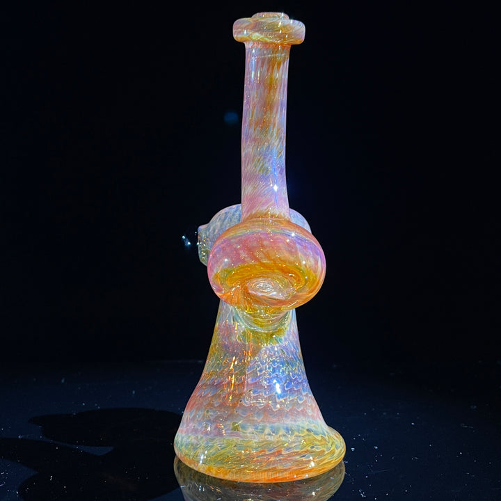 Sunset Bubbler with Black Carb Glass Pipe Cose Glass   