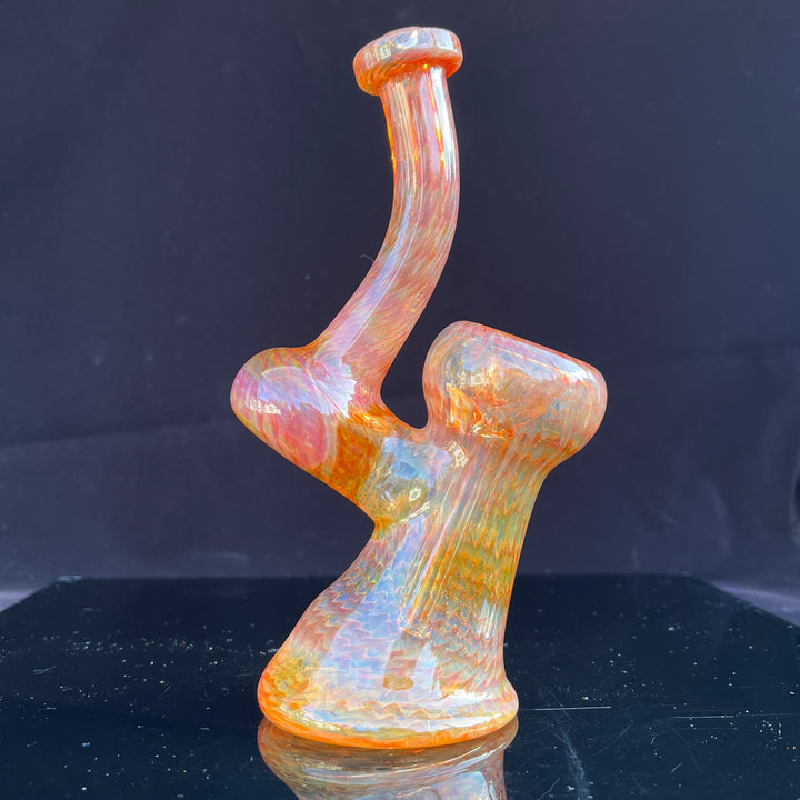 Sunset Bubbler with Black Carb Glass Pipe Cose Glass   