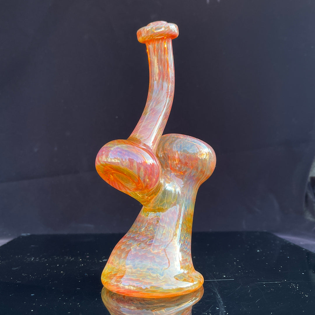 Sunset Bubbler with Black Carb Glass Pipe Cose Glass   