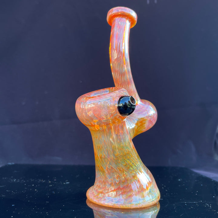 Sunset Bubbler with Black Carb Glass Pipe Cose Glass   