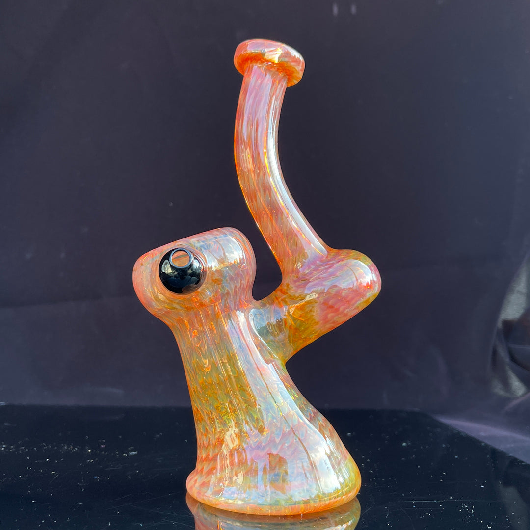 Sunset Bubbler with Black Carb Glass Pipe Cose Glass   
