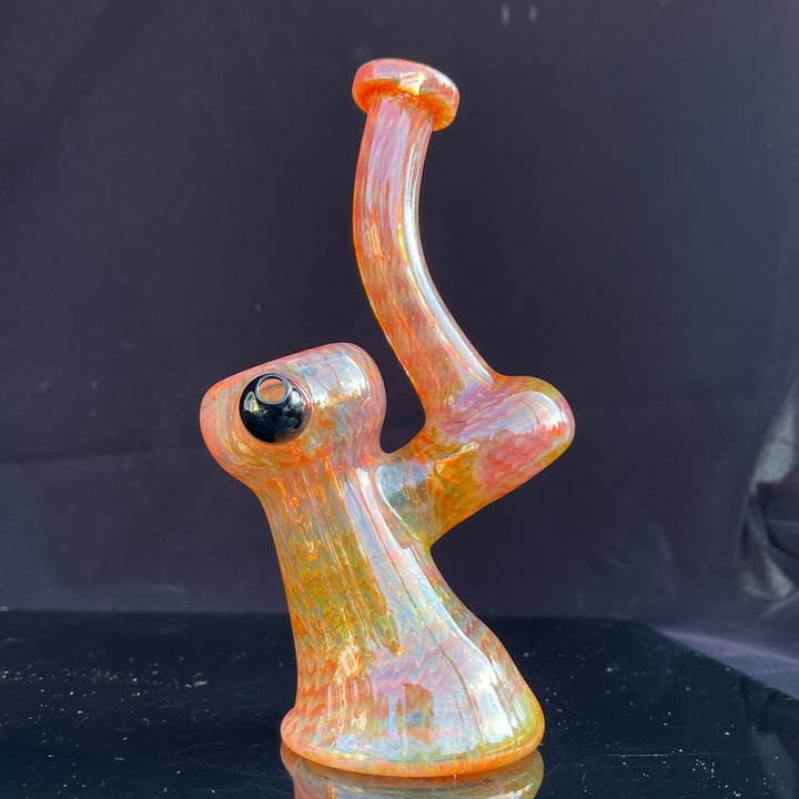 Sunset Bubbler with Black Carb Glass Pipe Cose Glass   