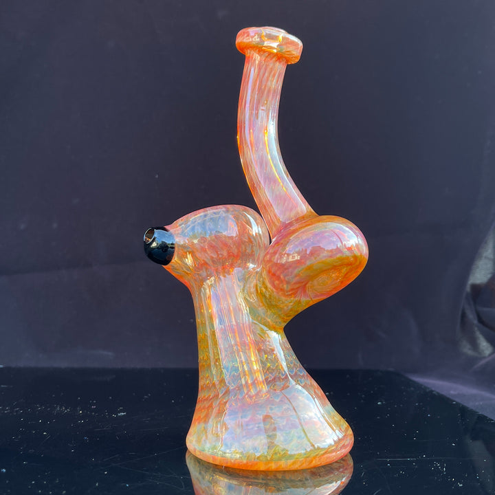 Sunset Bubbler with Black Carb Glass Pipe Cose Glass   