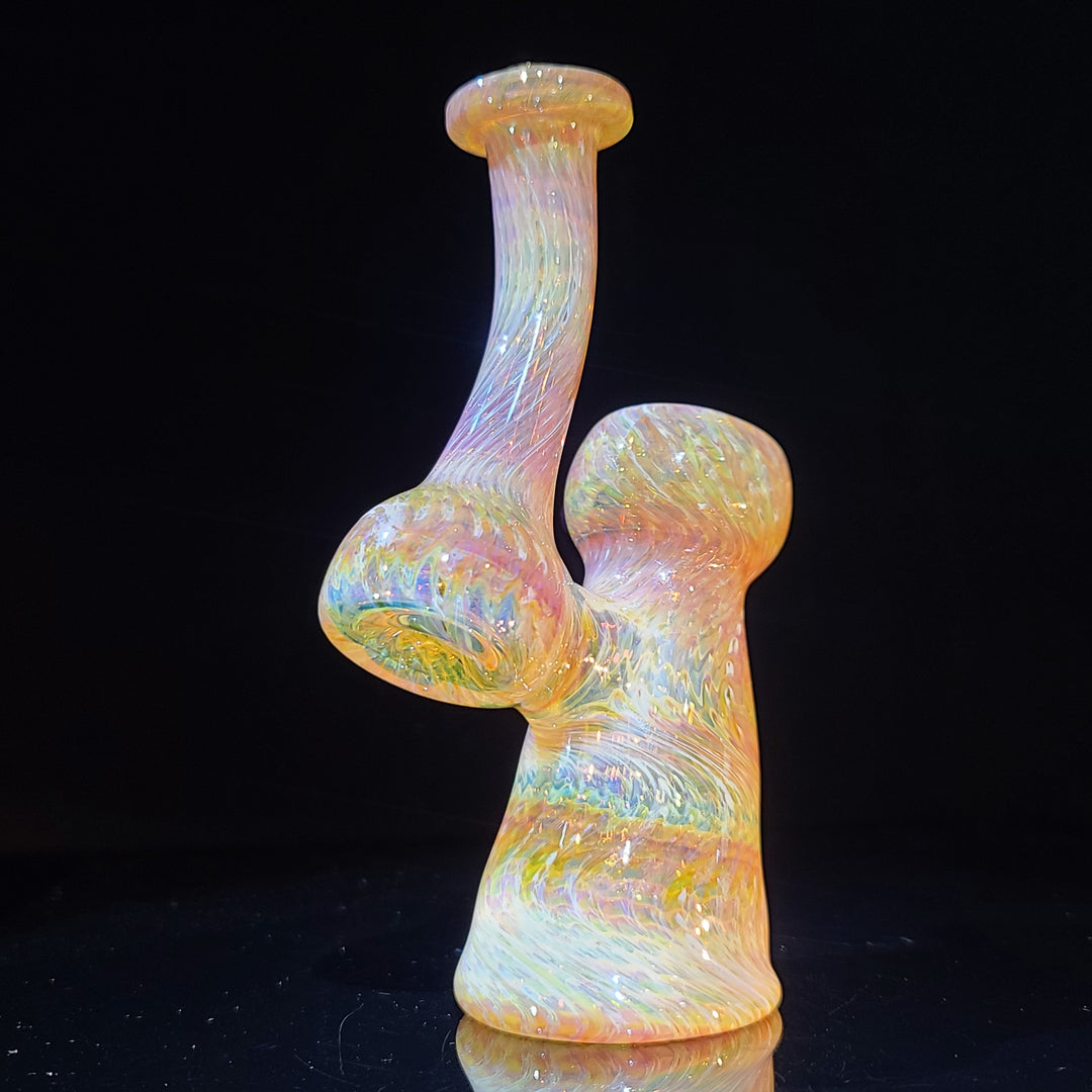 Sunrise Bubbler with Purple Carb Glass Pipe Cose Glass   