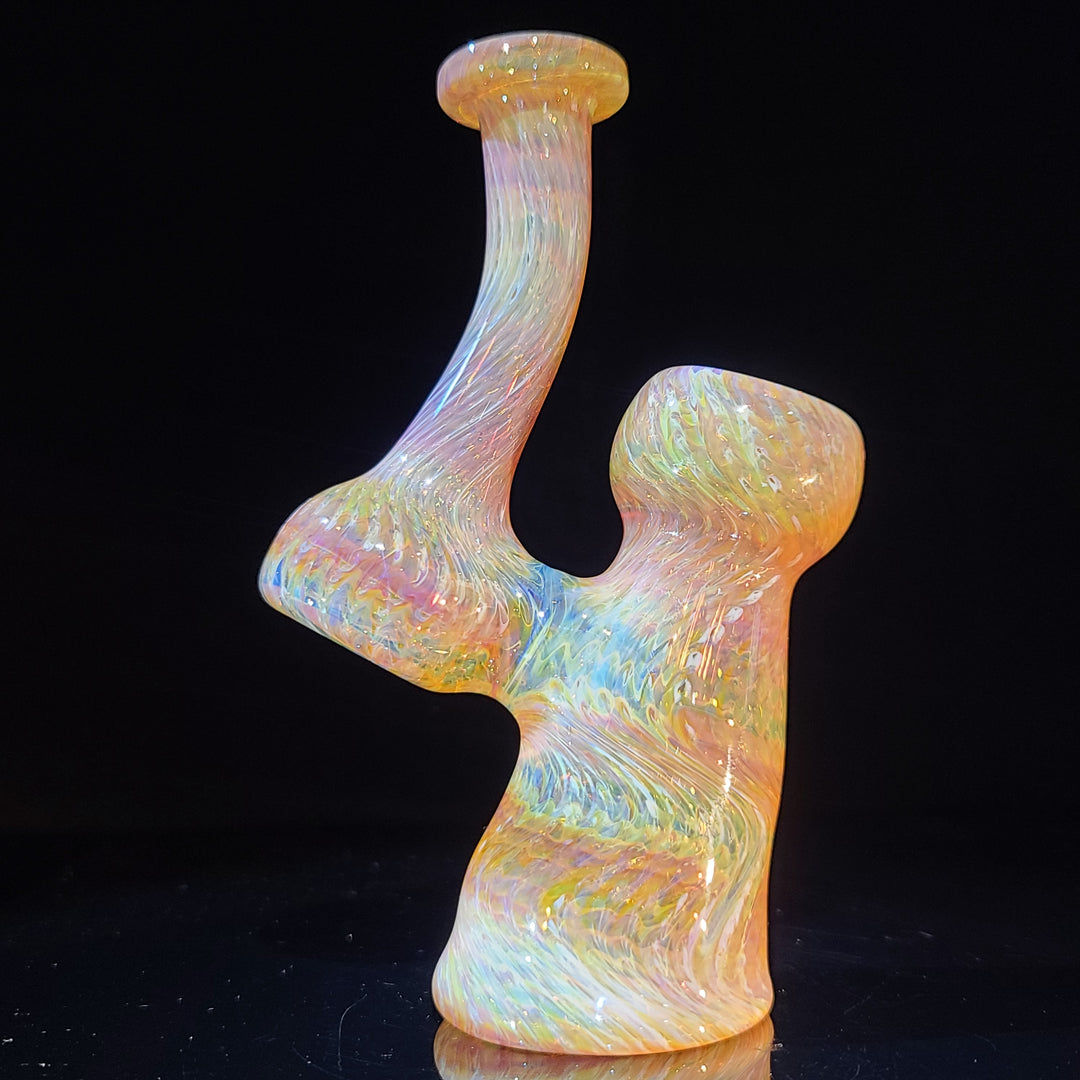 Sunrise Bubbler with Purple Carb Glass Pipe Cose Glass   