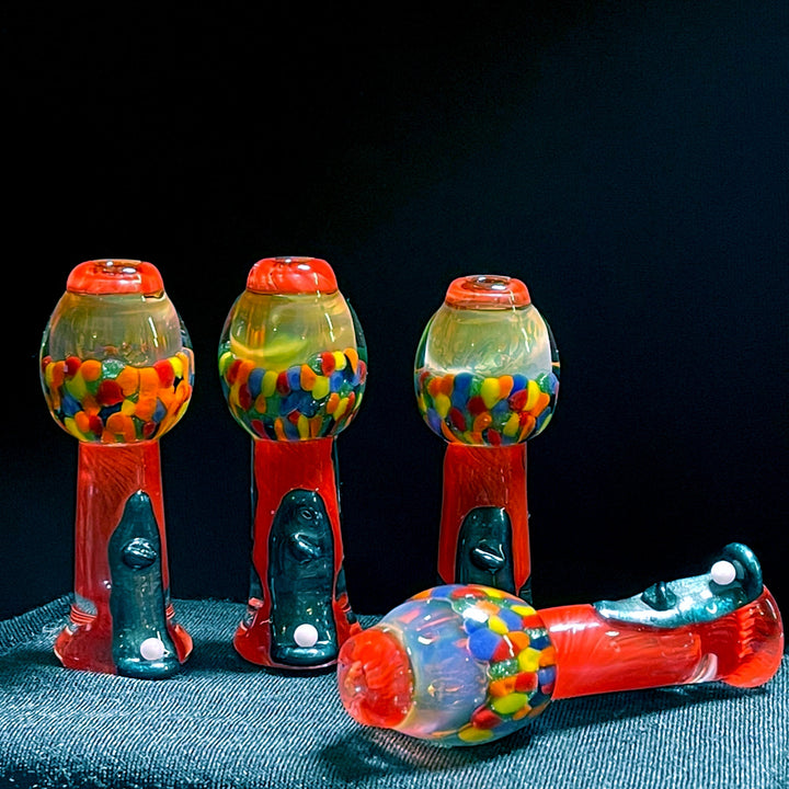 Gumball Chillum Glass Pipe Loco-Motive Glass   