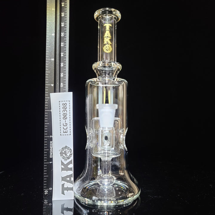 Clear Fab Hanger - Gold Logo Glass Pipe Evan Chait Glassworks   