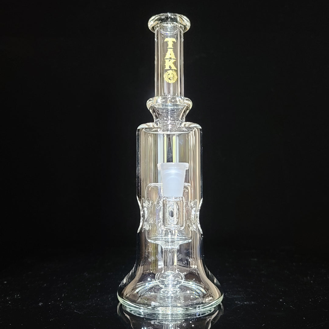 Clear Fab Hanger - Gold Logo Water Pipe Evan Chait Glassworks   