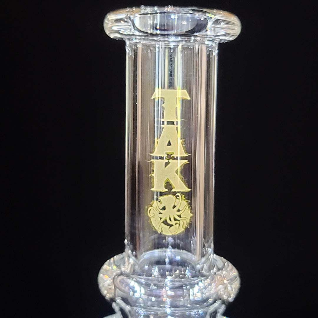 Clear Fab Hanger - Gold Logo Glass Pipe Evan Chait Glassworks   