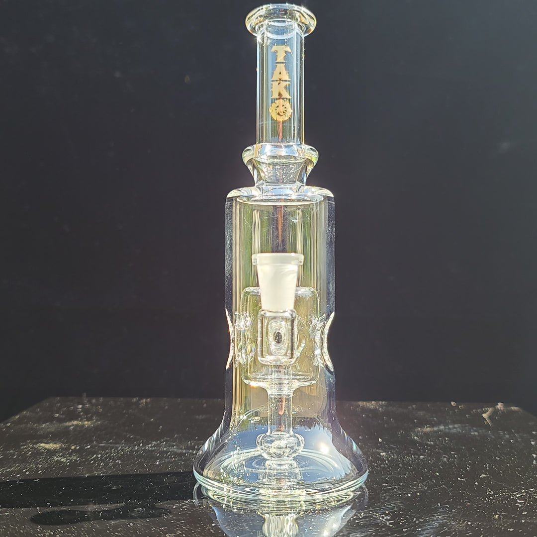 Clear Fab Hanger - Gold Logo Glass Pipe Evan Chait Glassworks   