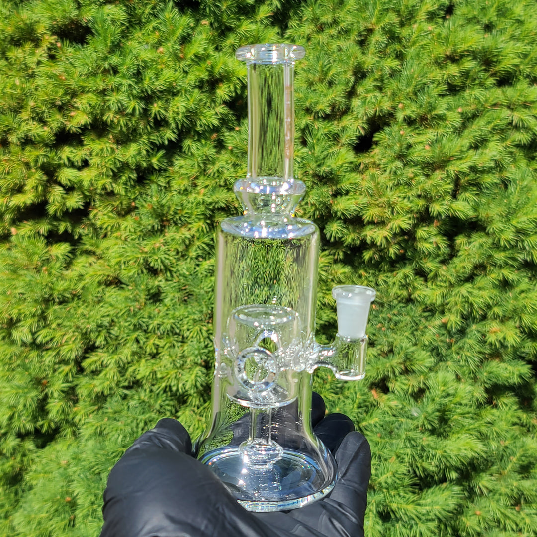 Clear Fab Hanger - Gold Logo Glass Pipe Evan Chait Glassworks   