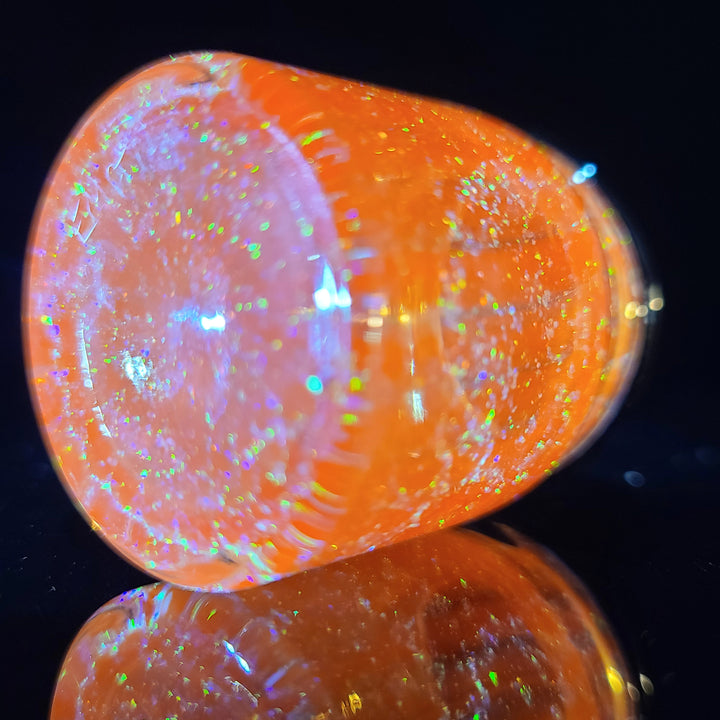 Orange Crushed Opal Jar - Large Accessory Empty 1 Glass   