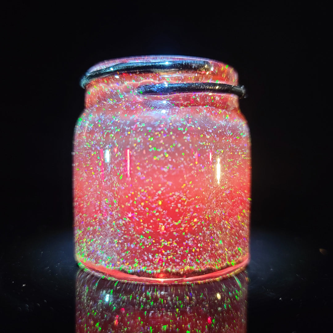 Red Crushed Opal Jar - Large Accessory Empty 1 Glass   