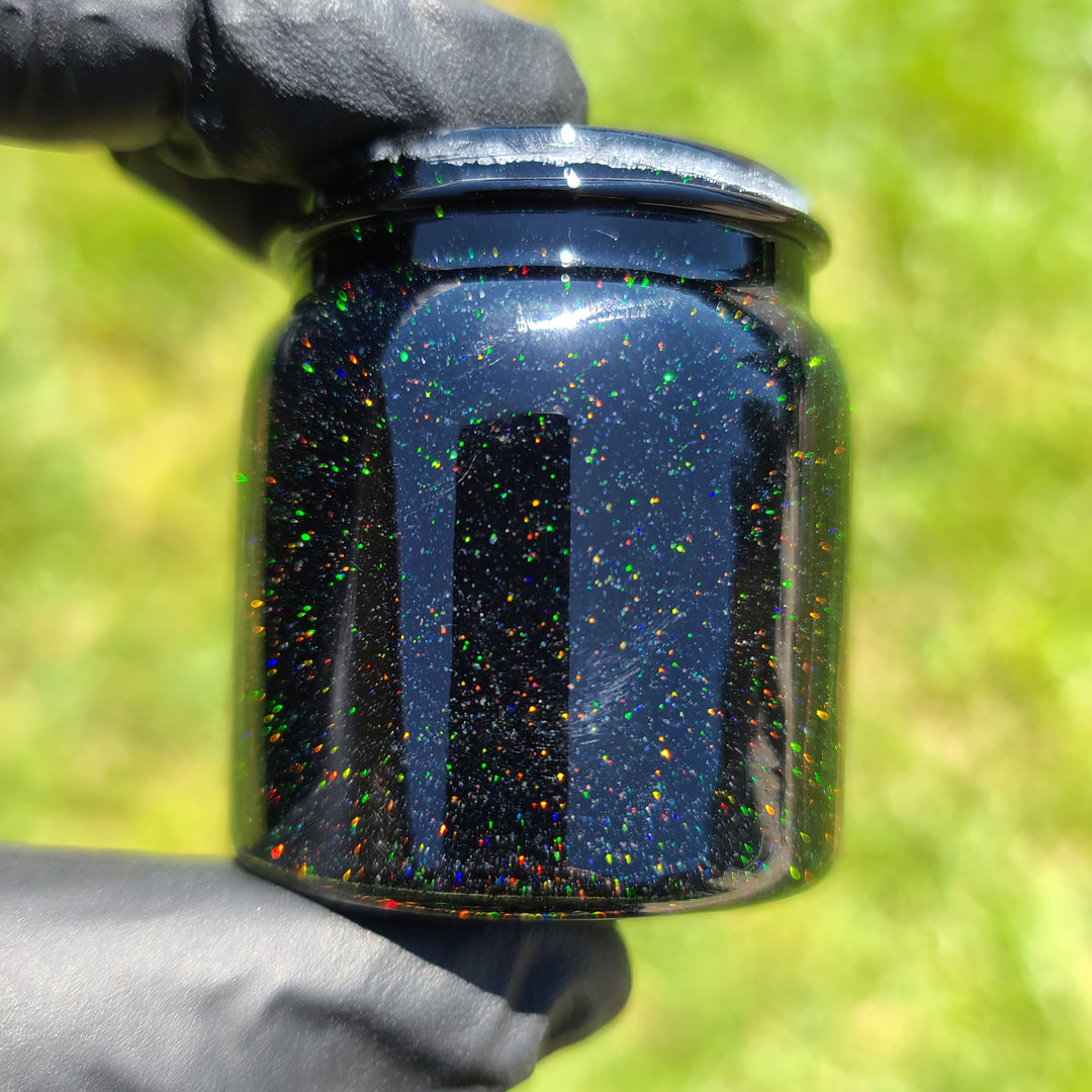 Black Crushed Opal Jar - Large Accessory Empty 1 Glass   