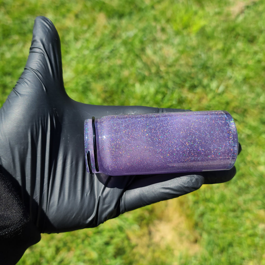Wavy Purple Crushed Opal Jar - Tall Accessory Empty 1 Glass   