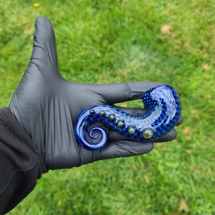 Snake Skin Curl Lock Pipe Glass Pipe Firekist Glass   