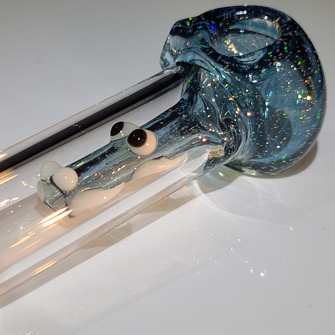 Mini Crushed Opal Dragon Pipe Glass Pipe Gus Glass   