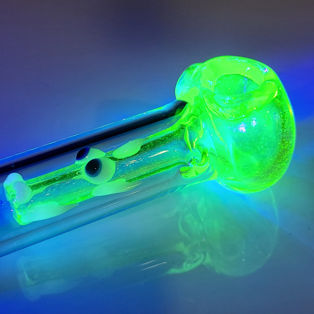 UV Crushed Opal Dragon Glass Pipe Gus Glass   