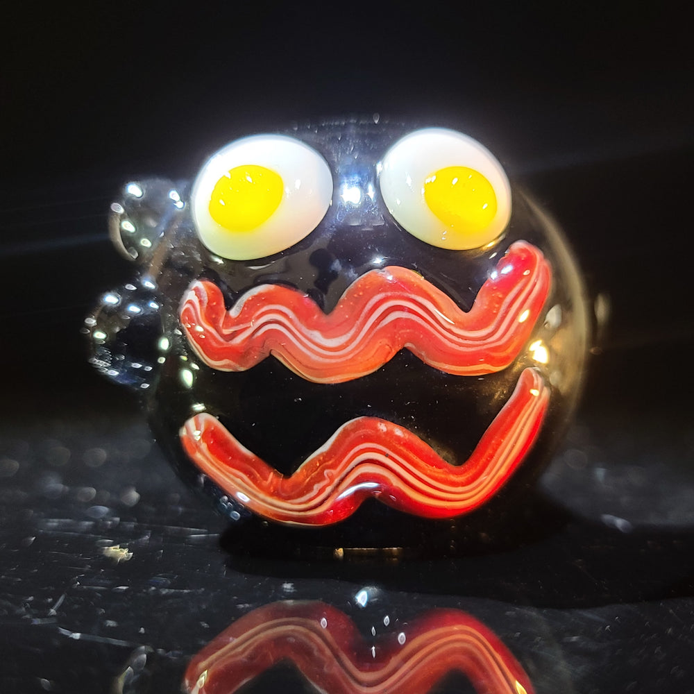 Happy Bacon Face Spoon Glass Pipe Glass Happy   