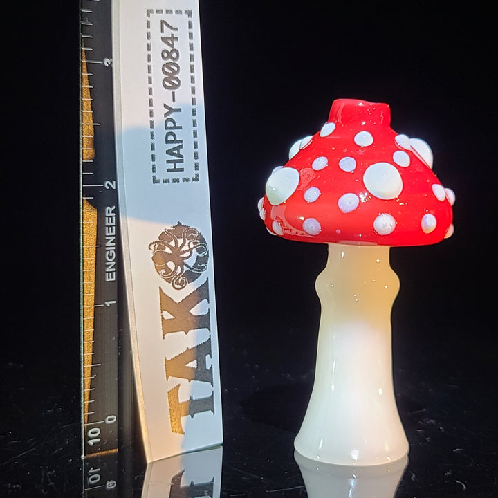 Happy Mushroom Chillum Glass Pipe Glass Happy   