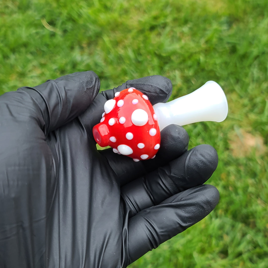 Happy Mushroom Chillum Glass Pipe Glass Happy   