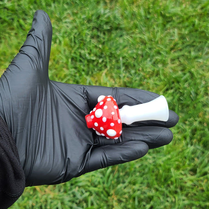 Happy Mushroom Chillum Glass Pipe Glass Happy   